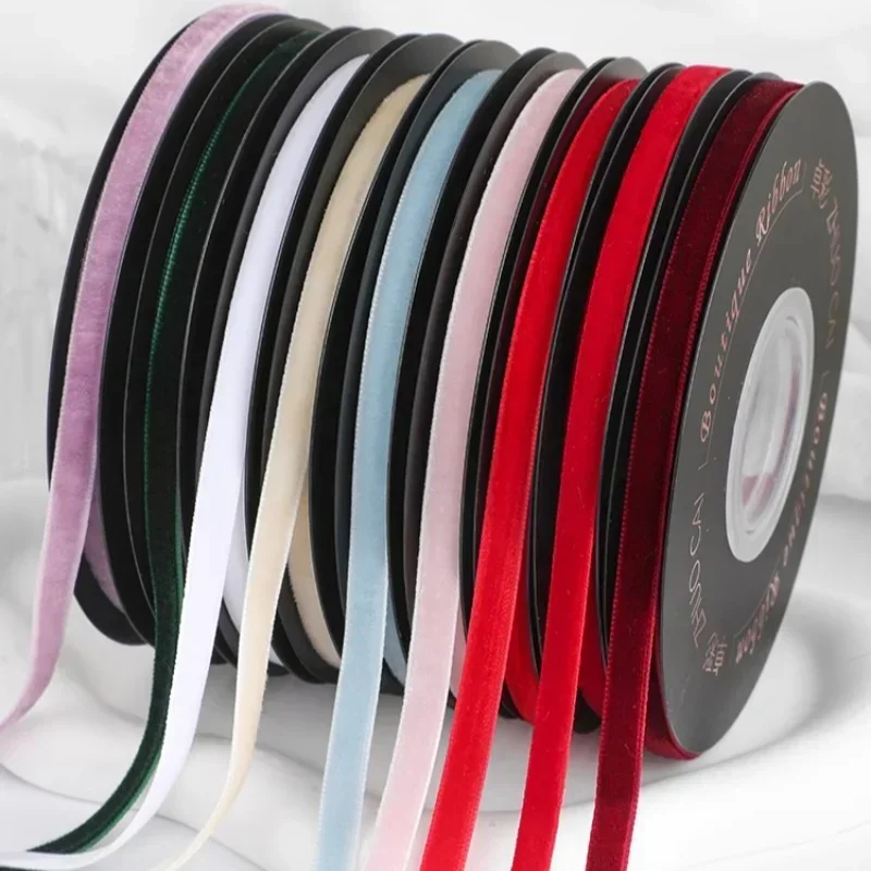 Velvet Ribbon Roll - Nastro in Velluto Largo 6mm, 5