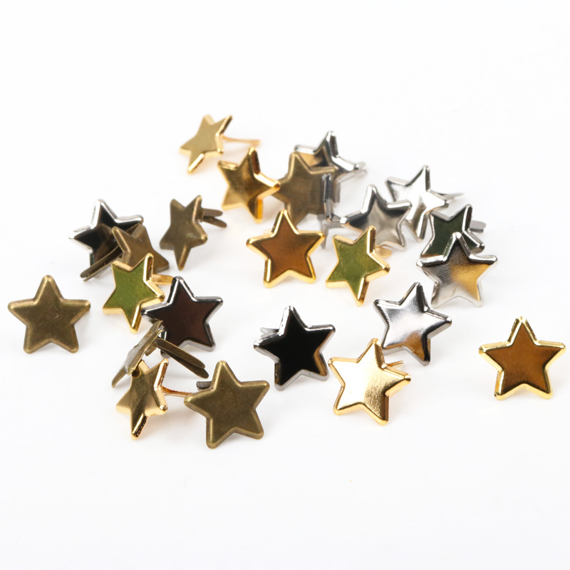 Embellishments For Scrapbooking - 50 pz Misto Metallo Star Brad
