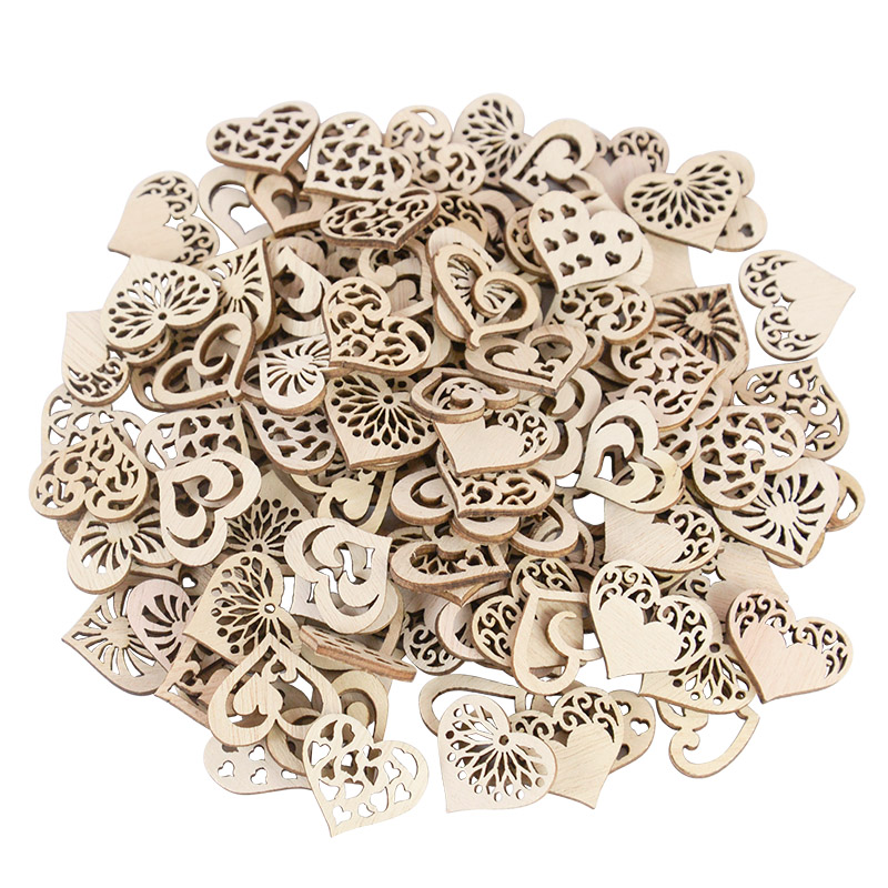 Embellishments For Scrapbooking - 50/100 pz Modello di Cuore Scavato