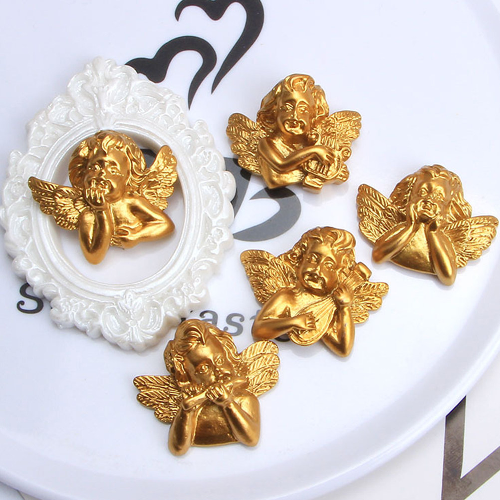 Craft Embellishment - 15 Pezzi Accessori Angelo in Resina,