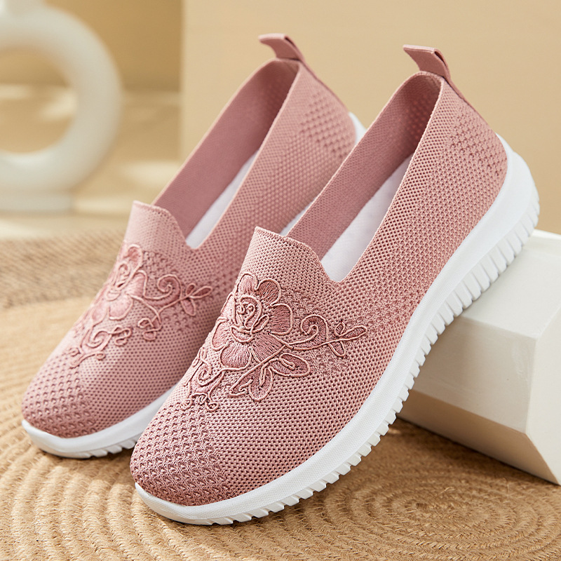 Embellish Knit - Scarpe slip-on in maglia con ricamo