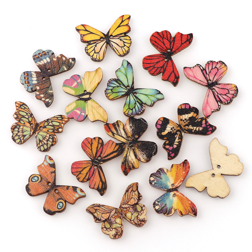 Embellishments For Scrapbooking - 50 bottoni in legno a forma
