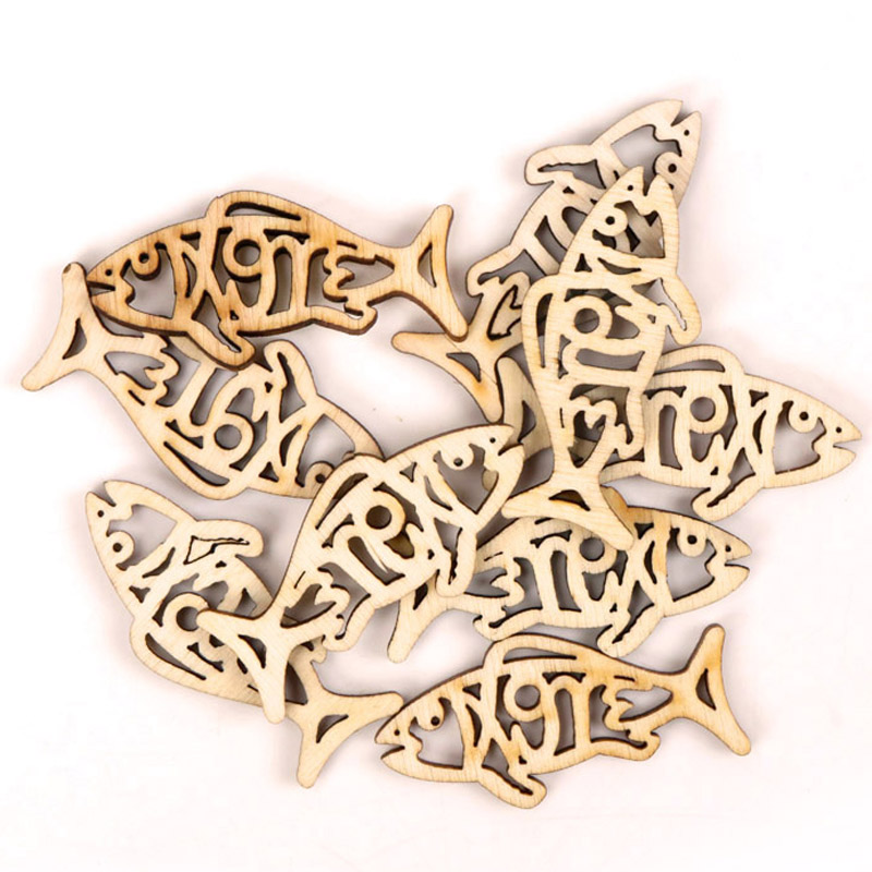 Embellishments For Scrapbooking - Legno carino a forma di pesce