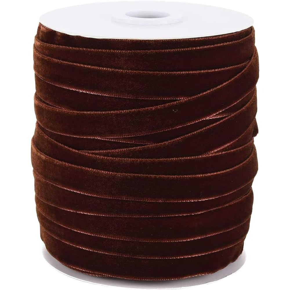 Velvet Ribbon Roll - 50 metri 3/8 pollici nastro di