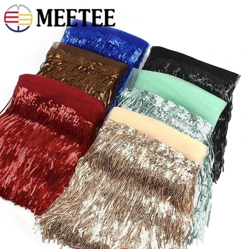 Beaded Trim Fringe - 2/5/10Yards ricamo di paillettes nappa frangia
