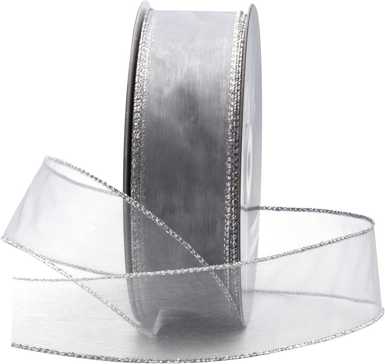 Organza Ribbon Spool - Nastro in organza con filo metallico