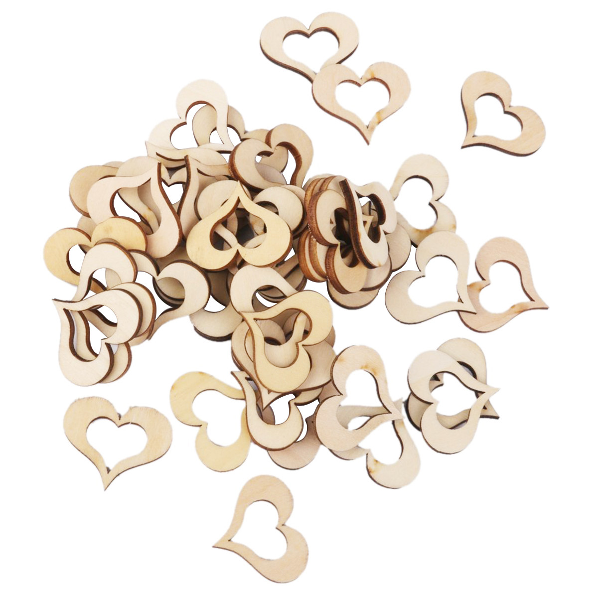 Embellishments For Scrapbooking - 50 Pezzi Dischi a Cuore in