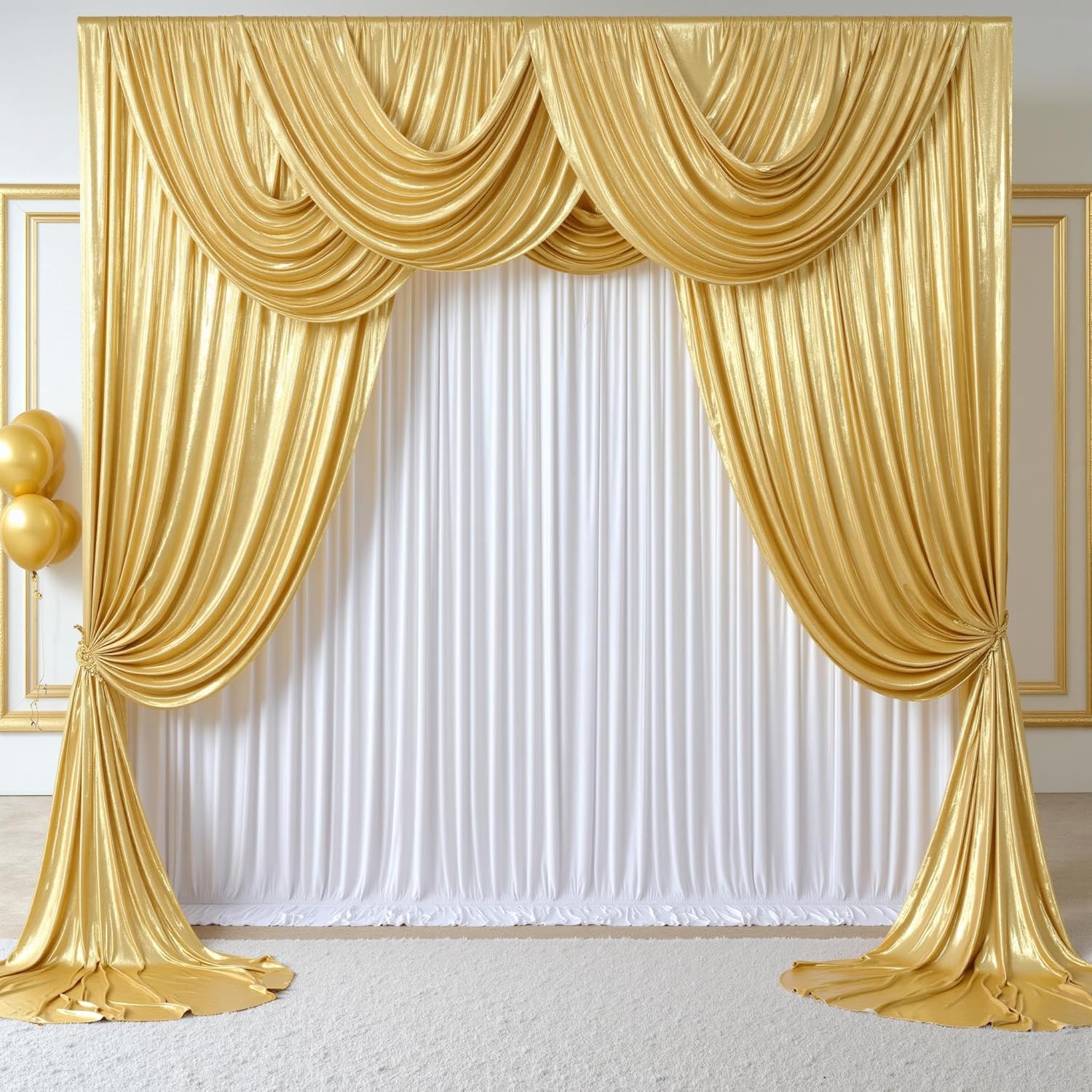 Sequin Fabric Panel - Tenda/Cortina Scenografica 2.3x7FT Senza Pieghe con