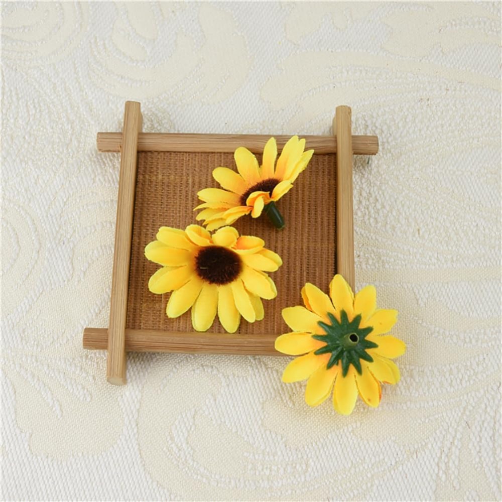 Craft Embellishment - 100 Pezzi Mini Girasoli Artificiali in