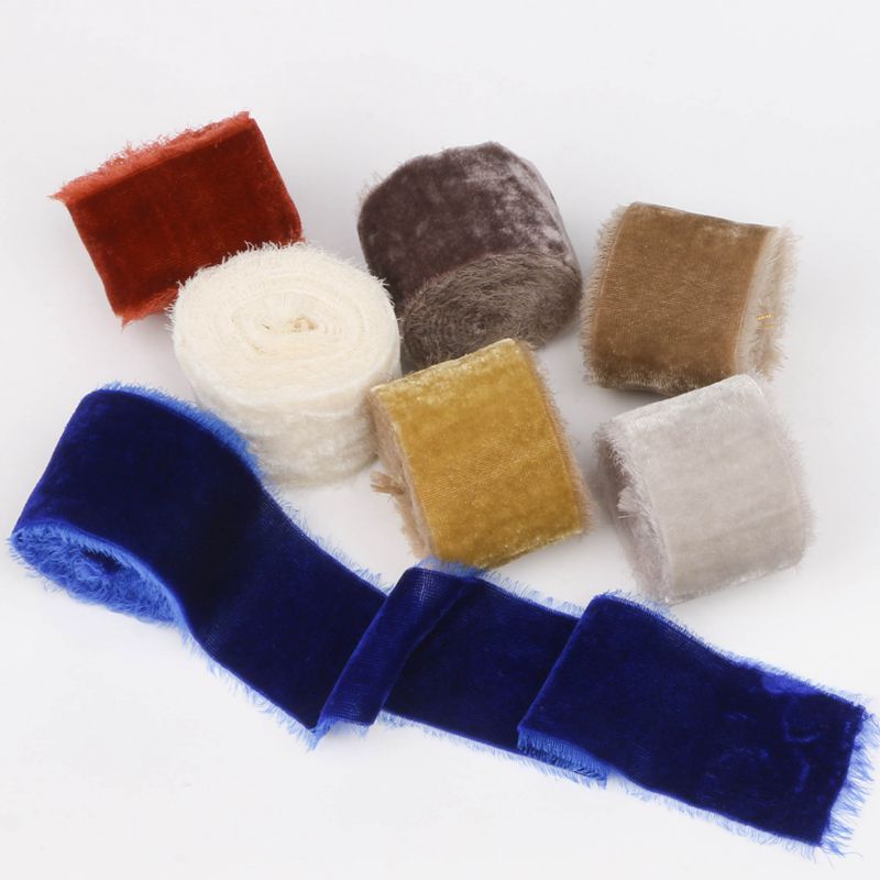 Velvet Ribbon Roll - 1M/rotolo Floccaggio Nastro di velluto strappato