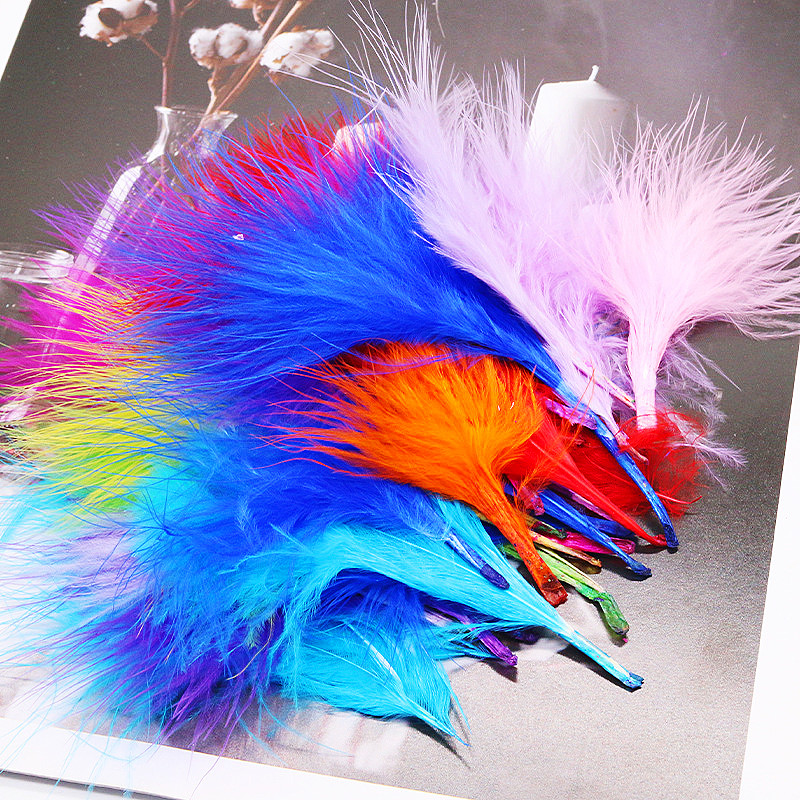 Feather Trim Marabou - 8-12cm Plumas colorati naturale turchia marabù
