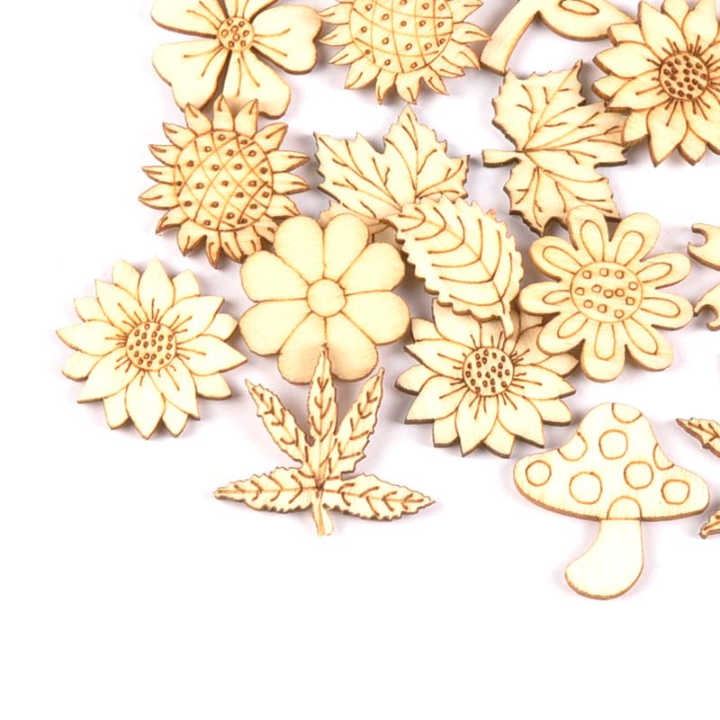 30 pz 25-30mm legno accessori  - Embellishments For Scrapbooking recensione e prezzo