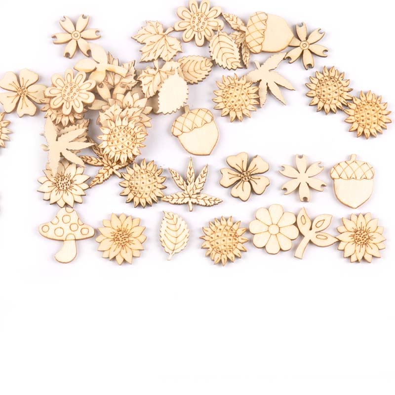 30 pz 25-30mm legno accessori  - Embellishments For Scrapbooking recensione e prezzo