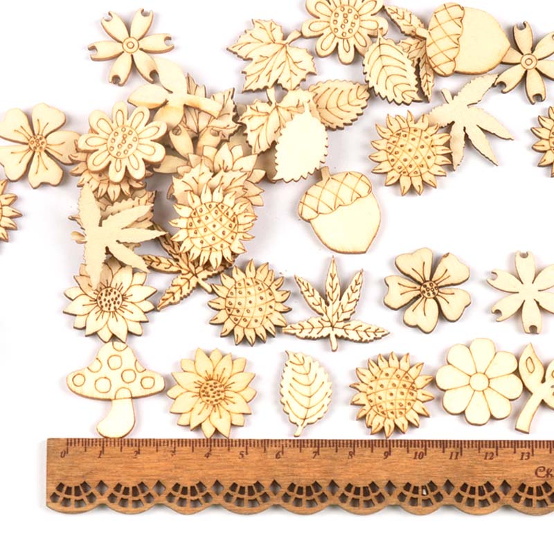 30 pz 25-30mm legno accessori  - Embellishments For Scrapbooking recensione e prezzo