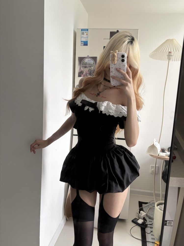 Completo Coquette Coreano Sexy - Elastic Lace Trim recensione e prezzo