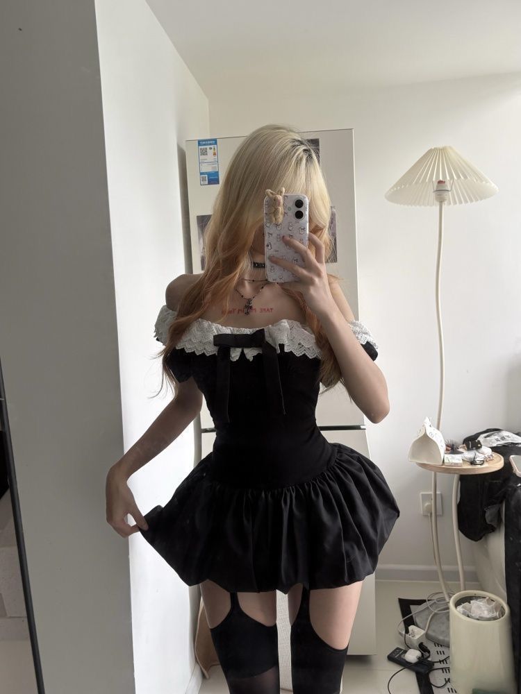 Completo Coquette Coreano Sexy - Elastic Lace Trim recensione e prezzo