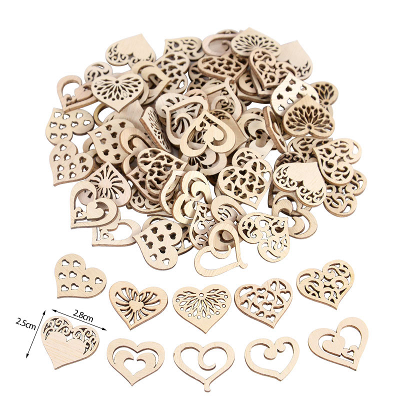 50/100 pz Modello di Cuore Sca - Embellishments For Scrapbooking recensione e prezzo