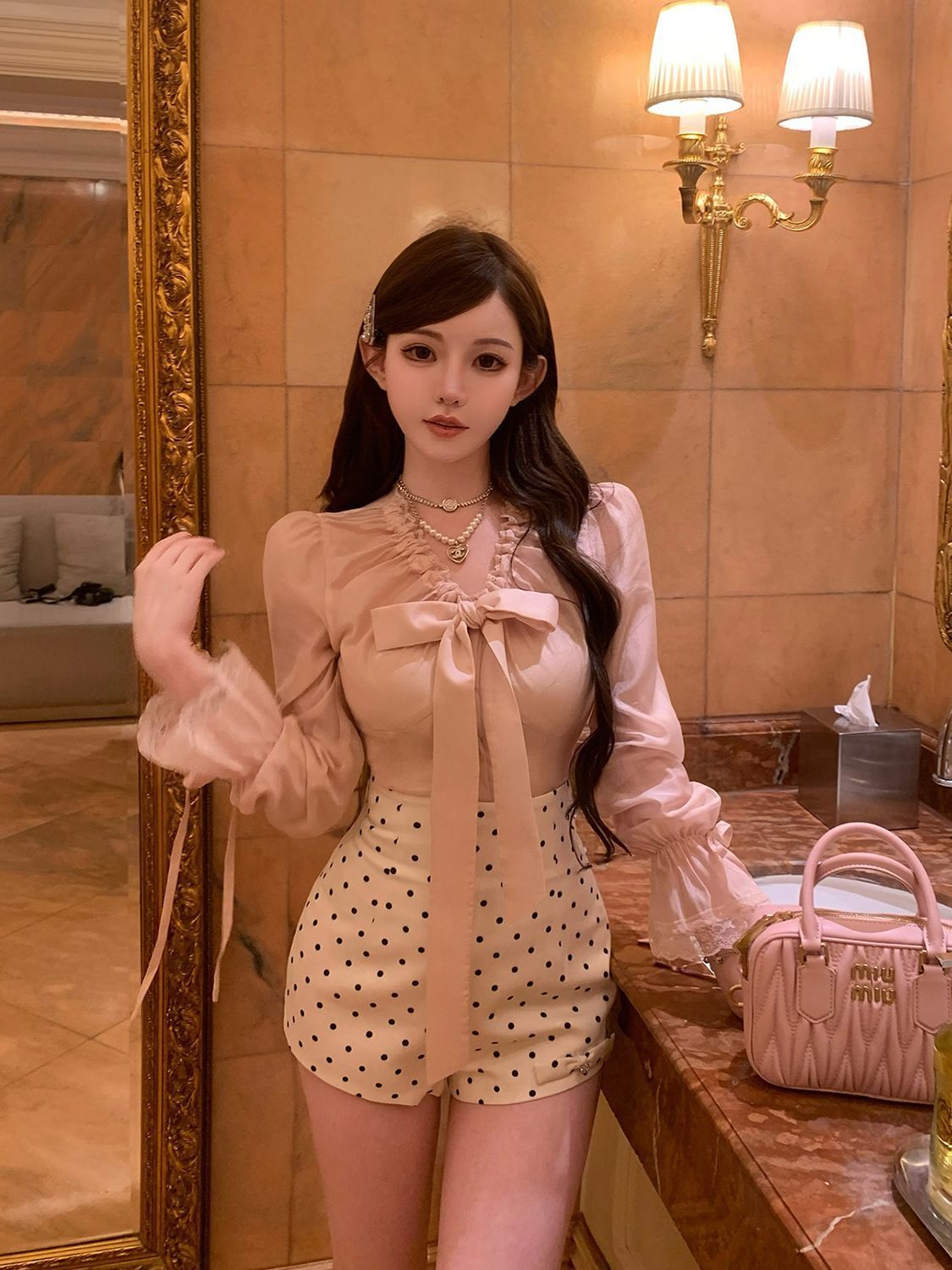 Completo Coquette Coreano Eleg - Elastic Lace Trim recensione e prezzo