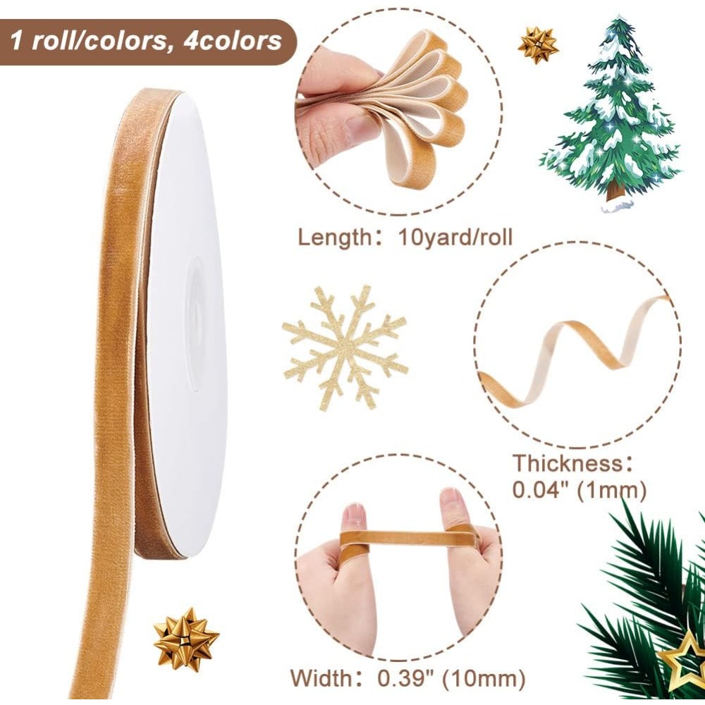 4 rotoli di nastro in velluto  - Velvet Ribbon Roll recensione e prezzo