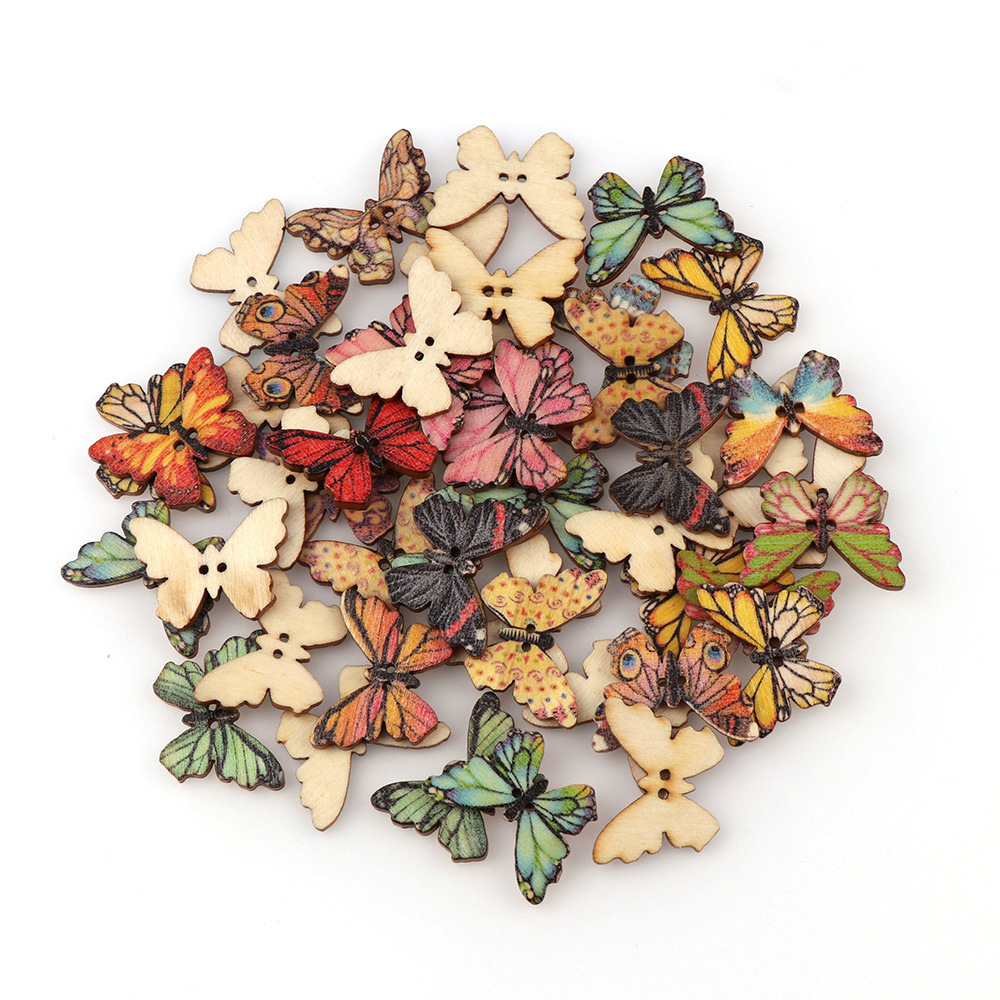 50 bottoni in legno a forma di - Embellishments For Scrapbooking recensione e prezzo