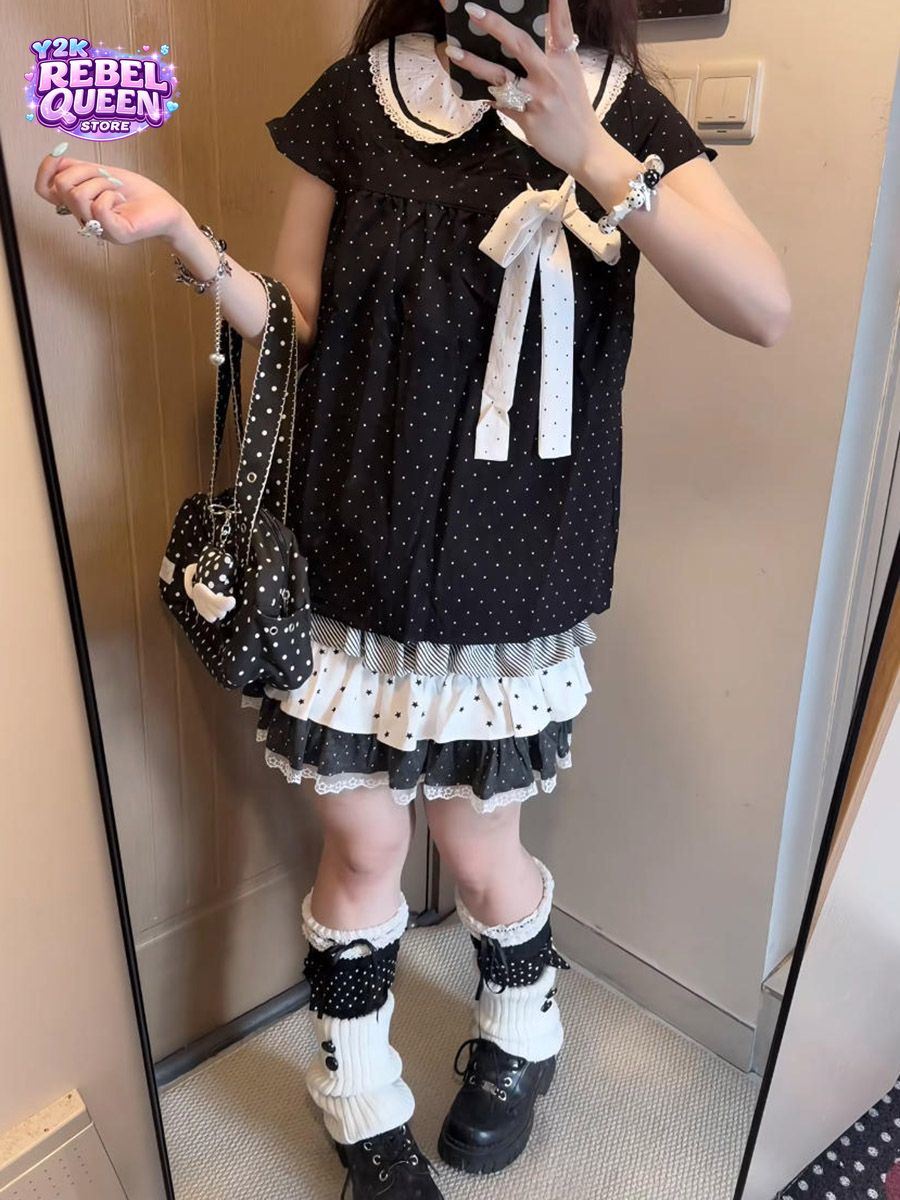 Completo Y2K Kawaii Giapponese - Elastic Lace Trim recensione e prezzo