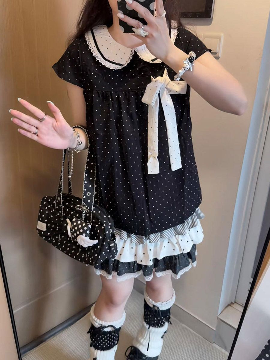 Completo Y2K Kawaii Giapponese - Elastic Lace Trim recensione e prezzo