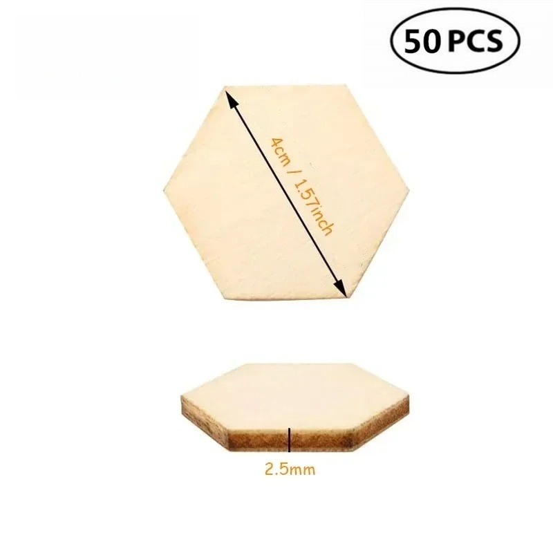 50 pezzi 4 cm pezzi esagonali  - Craft Embellishment recensione e prezzo
