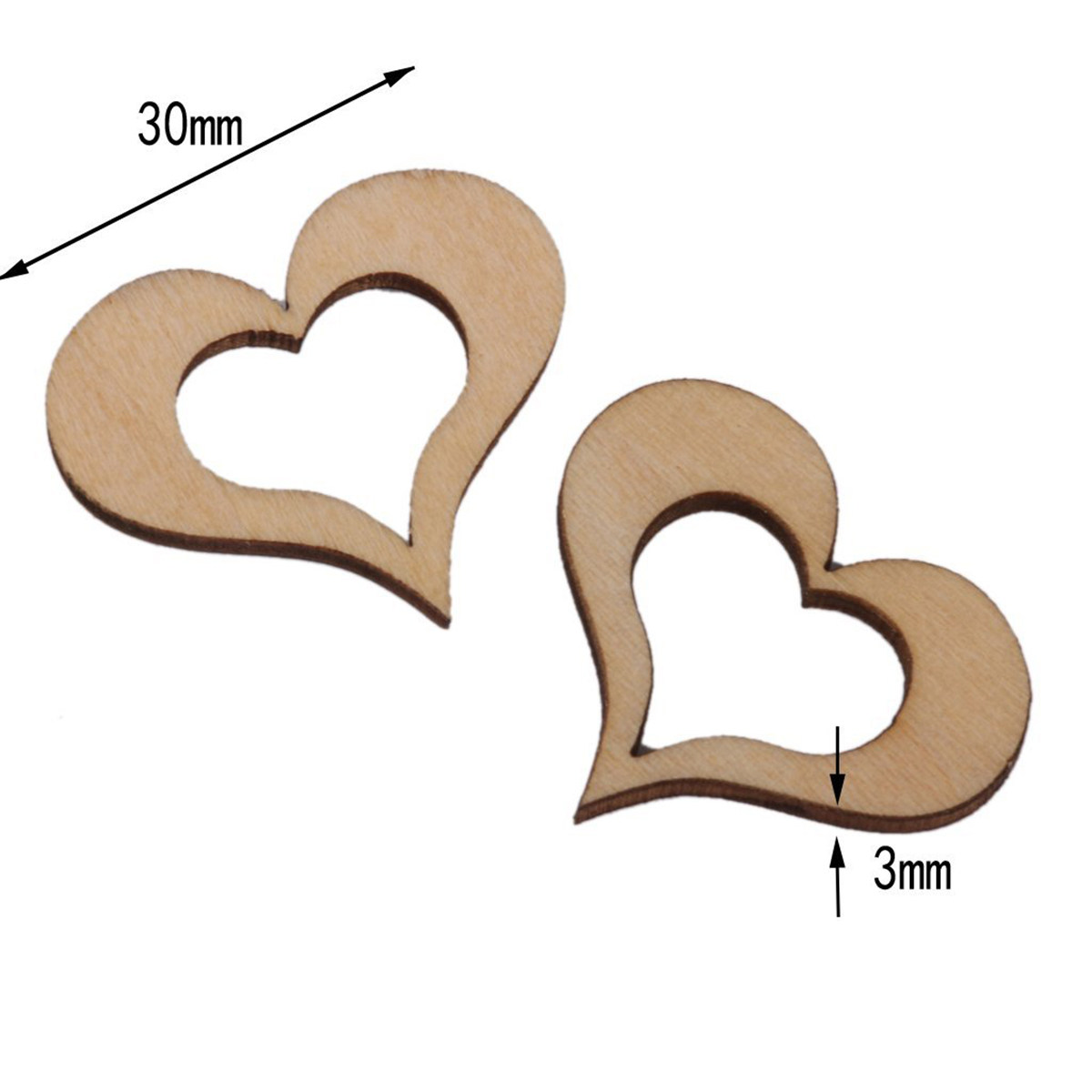 50 Pezzi Dischi a Cuore in Leg - Embellishments For Scrapbooking recensione e prezzo