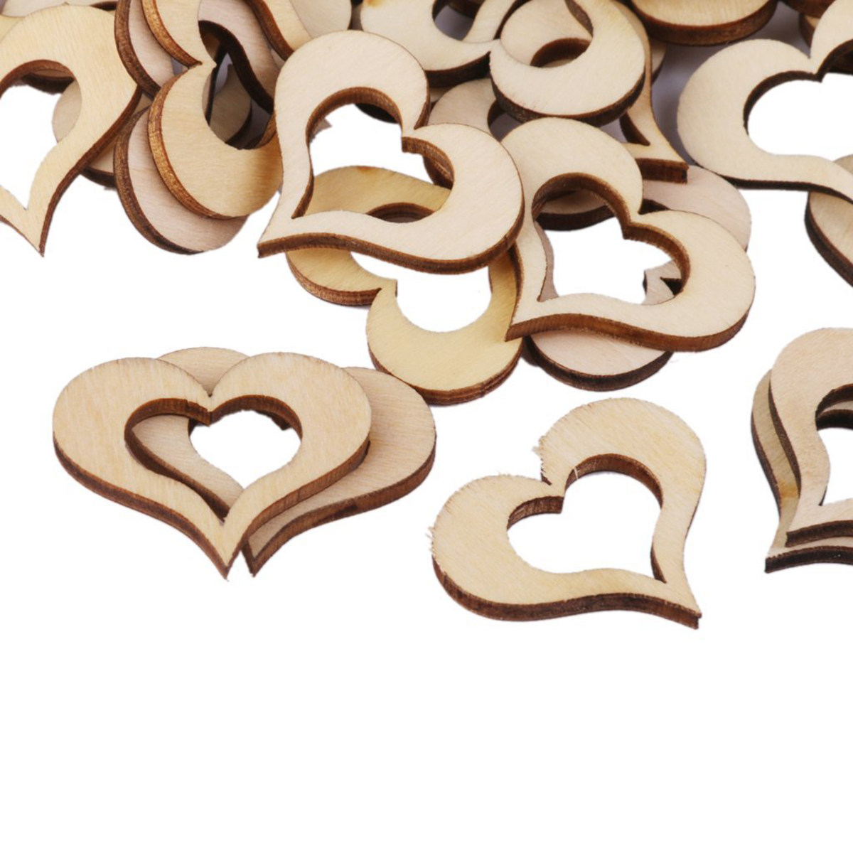 50 Pezzi Dischi a Cuore in Leg - Embellishments For Scrapbooking recensione e prezzo